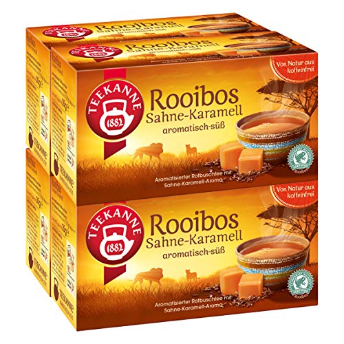 Teekanne Rooibos Sahne-Karamell 20 Beutel, 4er Pack (4 x 35 g Packung) von Teekanne