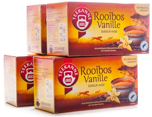 Teekanne Rooibos Vanille, 4er Pack (4 x 20 Teebeutel), 4 x 35 g von Teekanne