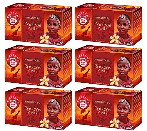 Teekanne Rooibos Vanille Tee, NEW EDITION, 6er Pack (6 x 20 Teebeutel), 6 x 35 g von Teekanne