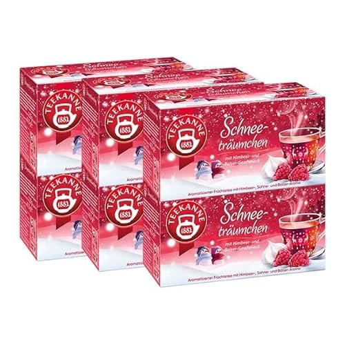 Teekanne Schneetr?umchen mit Himbeer- und Baiser-Geschmack, 6er Pack (6 x 18 Teebeutel) von Teekanne