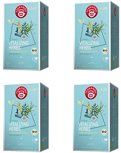 Teekanne Selected Vitalizing Bio Herbs Luxury Cup Pyramidenbeutel 40g / 4er Pack von Teekanne