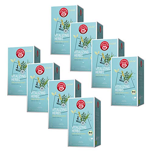 Teekanne Selected Vitalizing Bio Herbs Luxury Cup Pyramidenbeutel 40g / 8er Pack von Teekanne