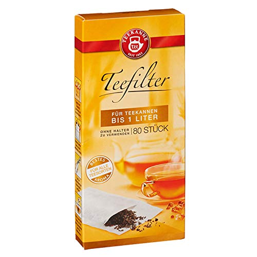 Teekanne Teefilter (bis 1 Liter), 80 St?ck, 1er Pack (1 x 80 St?ck) von Teekanne