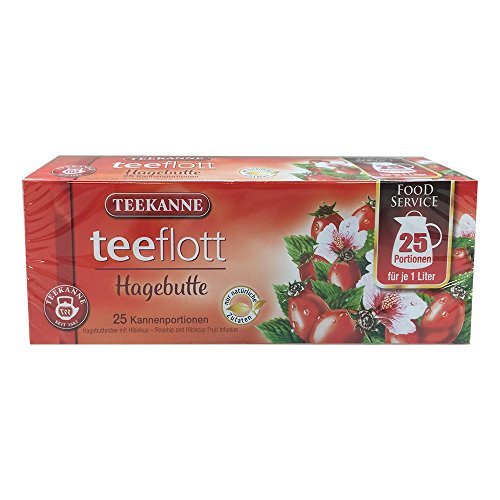 Teekanne Teeflott Hagebuttentee mit Hibiskus (25x7g Packung) von Teekanne