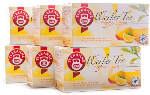 Teekanne Weißer Tee Mango-Zitrone, 6er Pack (6 x 20 Teebeutel), 6 x 25 g von Teekanne