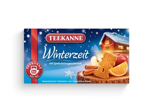 Teekanne Wintertee Winterzeit, Früchtetee mit Spekulatiusaroma, 12er Pack (12 x 20 Teebeutel), 12 x 50 g von Teekanne