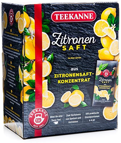 Teekanne Zitronensaft, 100 x 4 ml (400 ml Packung) von Teekanne