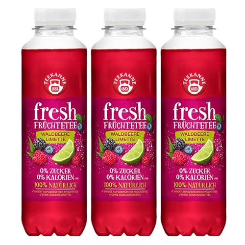 Teekanne fresh Waldbeere Limette, 500ml, 3er Pack von Teekanne