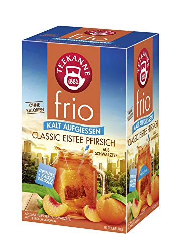 Teekanne frio Classic Eistee Pfirsich, 10er Pack (10 x 18 Teebeutel), 10 x 45 g von Teekanne