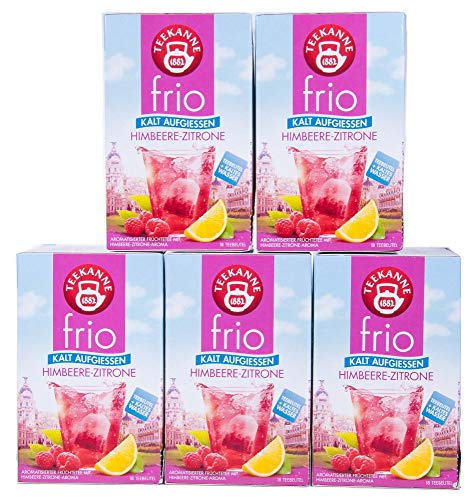 Teekanne frio Himbeer-Zitrone, 10er Pack (10 x 20 Teebeutel), 10 x 45 g von Teekanne