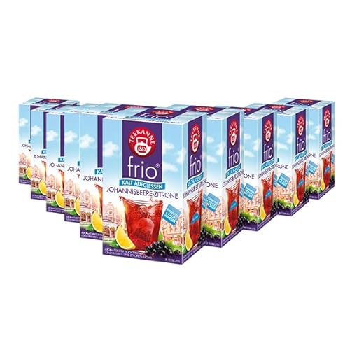 Teekanne frio Johannisbeere-Zitrone, 18 Teebeutel | Kaltaufguss | Sommertee | 10er Pack von Teekanne