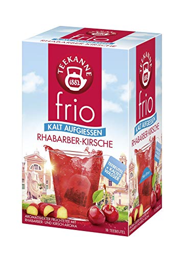 Teekanne frio Rhabarber-Kirsche, 10er Pack (10 x 18 Teebeutel), 10 x 45 g von Teekanne
