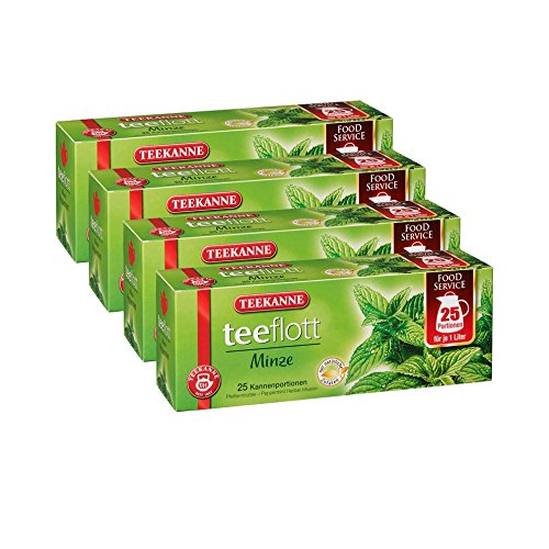 Teekanne teeflott 1 Liter Beutel "Minze" 4er Pack von Teekanne