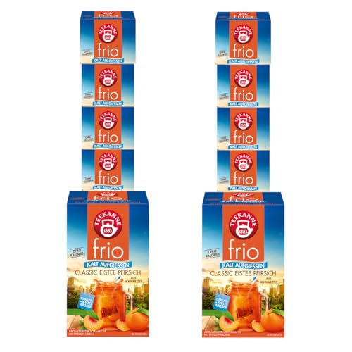 frio Eistee Pfirsich 10 Packungen à 18 Beutel, 450g frio Eistee Pfirsich 10 Packungen à 18 Beutel, 450g von Teekanne
