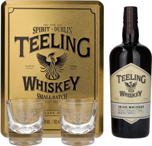 Teeling Whiskey SMALL BATCH Irish Whiskey Rum Cask 46% Vol. 0,7l in Tinbox mit 2 Gläsern von Teeling