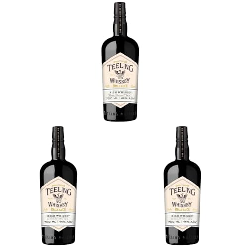 Teeling Small Batch Irish Whiskey, gereift in Ex-Bourbonfässern und abgerundet in mittelamerikanischen Rumfässern, 46% vol., 70cl / 700ml (Packung mit 3) von Teeling