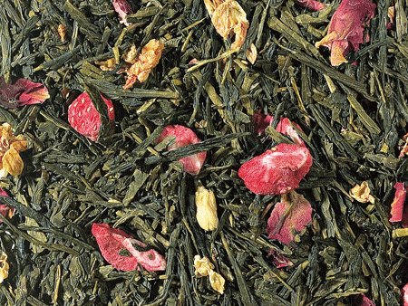 1kg - aromatisierter Grüner Tee - Sencha - ERDBEERE & LICHEE von Teemando