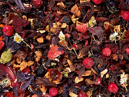 Früchteteemischung Erdbeer-Cassis-Heidelbeere aromatisiert , 1 kg von teemando