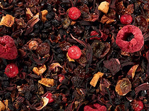 Früchteteemischung Rot & Reizvoll (Himbeer-Cassis-Note) aromatisiert , 1 kg von Teemando