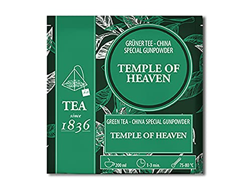 Grüner Tee China Special Gunpowder Temple of Heaven 50 Pyramidenbeutel im Sachet à 3 g von Teemando