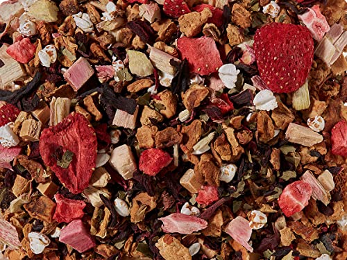 teemando® 1 kg Früchteteemischung Erdbeer Rhabarber Crumble Erdbeer-Rhabarber-Note aromatisiert von Teemando
