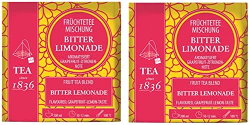 teemando® 2 X Früchteteemischung Bitterlimonade Grapefruit-Zitronen-Note aromatisiert 50 Pyramidenbeutel im Sachet à 4 g = 100 Beutel von Teemando