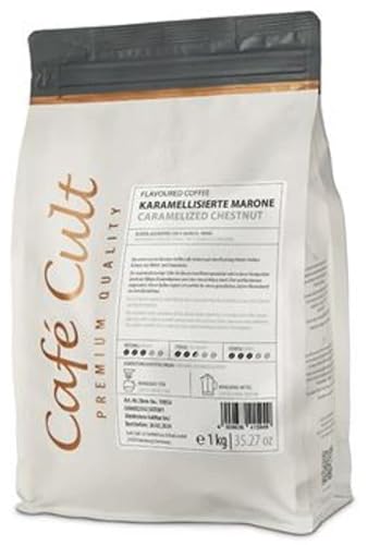 teemando® Kaffee, Karamellisierte Marone in 1 kg Tüte, ganze Bohne aromatisiert von Teemando