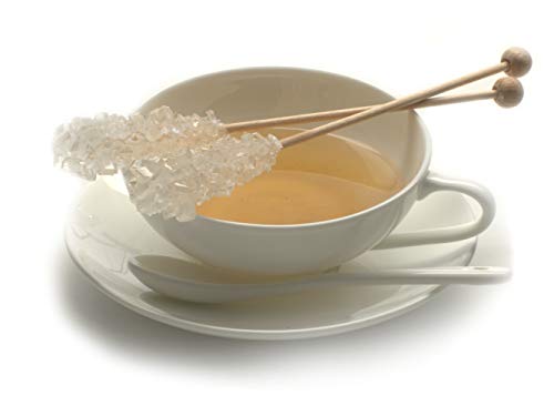 Teeparadies Löw 10 x Kandisstick weiß einzeln verpackt | Zuckerstick | Kandisstangem | Zuckerstangen | Kandiszucker von Teeparadies Löw