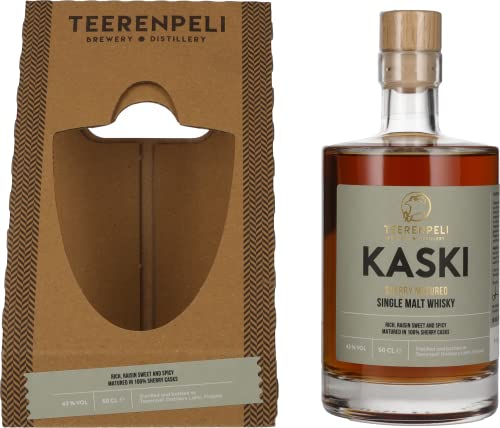 Teerenpeli KASKI Distiller's Choice Single Malt Whisky 100% Sherry Cask 43% Volume 0,5l in Geschenkbox Whisky von Teerenpeli