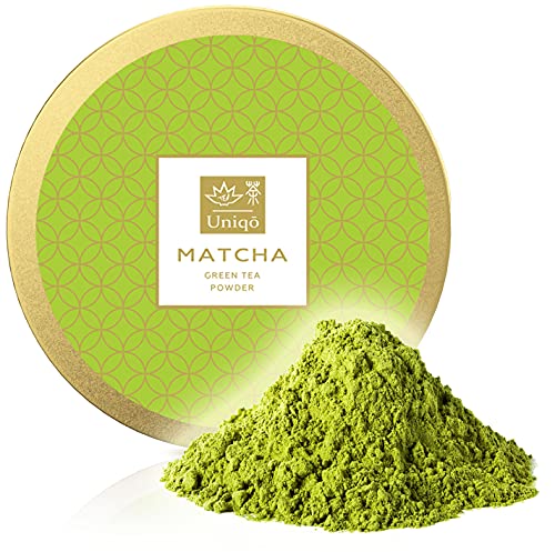 Matcha Pulver aus Grüntee, für Matcha Latte, Eis, Bubble Tea oder Backen - Japanischer Matcha Tee 100% natürlich in wiederverschließbarer Dose von TEA Uniqō