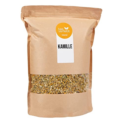 teeverliebt Kräutertee Kamille, Kamillentee aus kontrolliert biologischem Anbau, loser Tee aus Kamillenblüten, 1 kg von teeverliebt