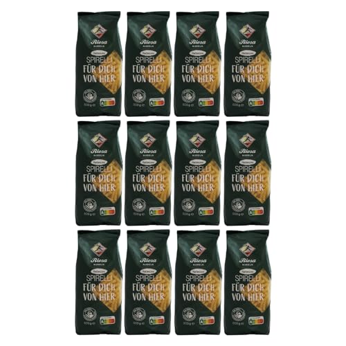 12er Pack Riesa Nudel Schlemmerliebling Spirelli (12 x 500 g) Teigwaren Riesa Nudeln, Pasta von Riesa