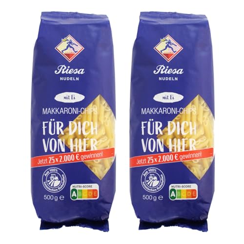 2er Pack Riesa Nudel Fitmacher Makkaroni Chips (2 x 500 g) Teigwaren, Riesa Nudeln, Pasta von Teigwaren Riesa GmbH