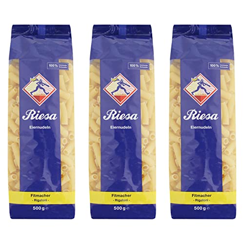 3er Pack Riesa Nudel Fitmacher Rigatoni (3 x 500 g) von Riesa