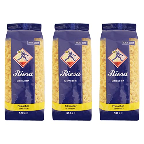 3er Pack Riesa Nudel Fitmacher Schneckli (3 x 500 g) von Riesa