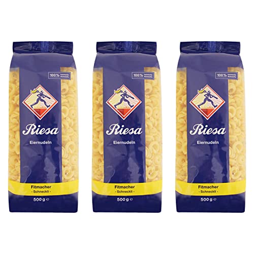 3er Pack Riesa Nudel Fitmacher Schneckli (3 x 500 g) von Teigwaren Riesa GmbH