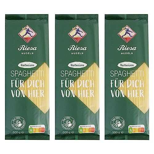 Teigwaren Riesa 3er Pack Nudel Schlemmerliebling Spaghetti 3 x 500 g Nudeln von Riesa