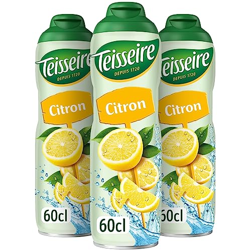 Teisseire Getränke-Sirup Lemon/Zitrone 600ml - Sirup der genauso schmeckt wie die Frucht (3er Pack) von Teisseire