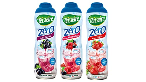 Teisseire 3 zuckerfreie Sirupe Schwarze Johannisbeere Grenadine Erdbeere 3X0.6L von Teisseire