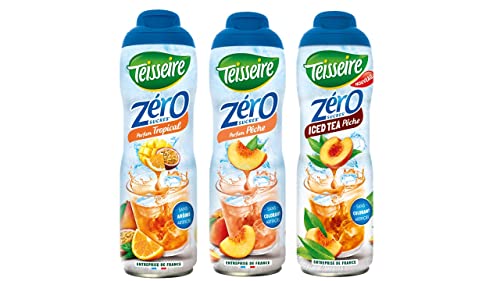 3 zuckerfreie Sirupe tropisch Pfirsich Ice Tea Pfirsich 3X0.6L von Teisseire