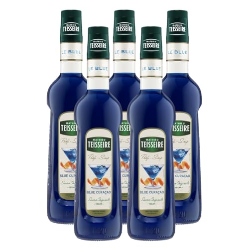 Mathieu Teisseire Getränke-Sirup Blue Curacao 0,7L - Cocktails (5er Pack) von Teisseire