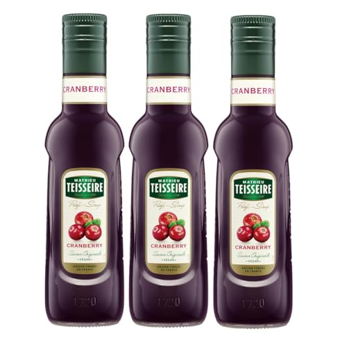 Mathieu Teisseire Getränke-Sirup Cranberry 0,25L - Cocktails (3er Pack) von Teisseire
