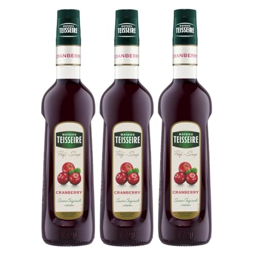 Mathieu Teisseire Getränke-Sirup Cranberry 0,7L - Cocktails (3er Pack) von Teisseire