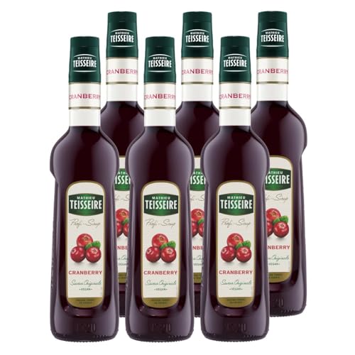 Mathieu Teisseire Getränke-Sirup Cranberry 0,7L - Cocktails (6er Pack) von Teisseire