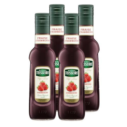 Mathieu Teisseire Getränke-Sirup Erdbeere 0,25L - Cocktails (4er Pack) von Teisseire