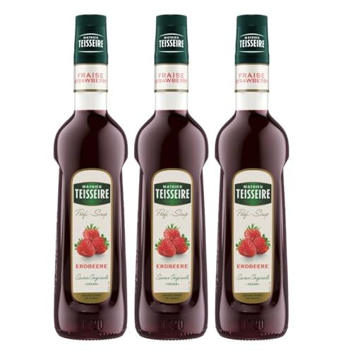 Mathieu Teisseire Getränke-Sirup Erdbeere 0,7L - Cocktails (3er Pack) von Teisseire
