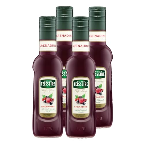 Mathieu Teisseire Getränke-Sirup Grenadine 0,25L - Cocktails (4er Pack) von Teisseire