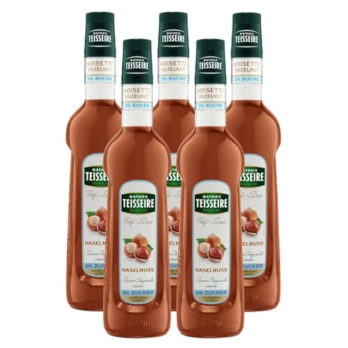 Mathieu Teisseire Getränke-Sirup Haselnuss 0% Zucker 0,7L - Cocktails (5er Pack) von Teisseire