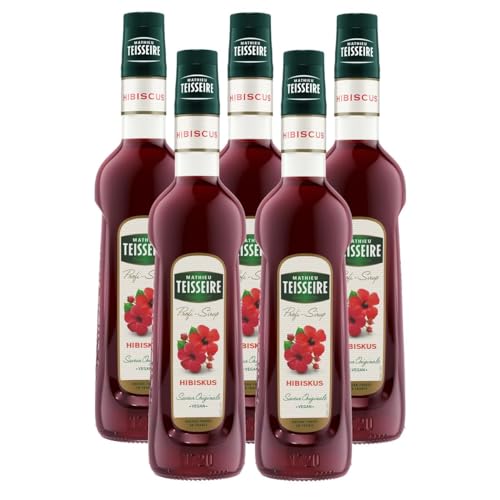 Mathieu Teisseire Getränke-Sirup Hibiskus 0,7L - Cocktails (5er Pack) von Teisseire