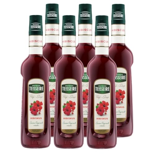 Mathieu Teisseire Getränke-Sirup Hibiskus 0,7L - Cocktails (6er Pack) von Teisseire